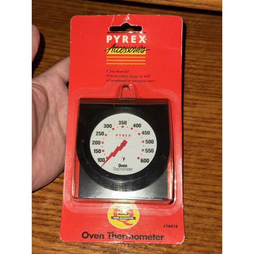 NOS 1996 Pyrex Accessories Oven Thermometer 16416 New In Package